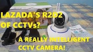 LAZADA UNBOX!  V380+ WIFI Security Camera- the Real R2D2 of CCTVs