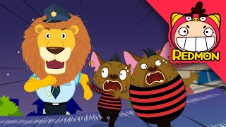 Lion police officer song | Animal Songs | Nursery Rhymes | police song | REDMON Kids Songs
