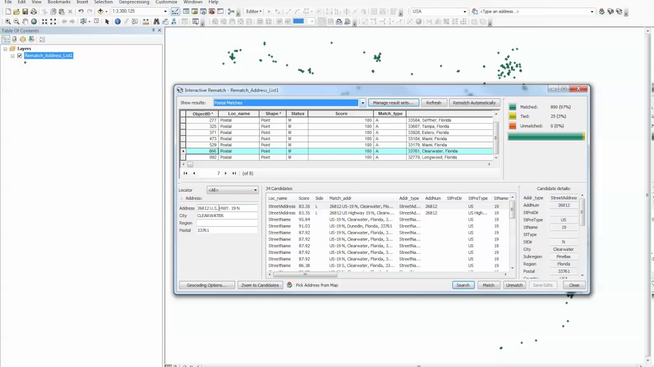 Address Rematching In Arcmap Youtube