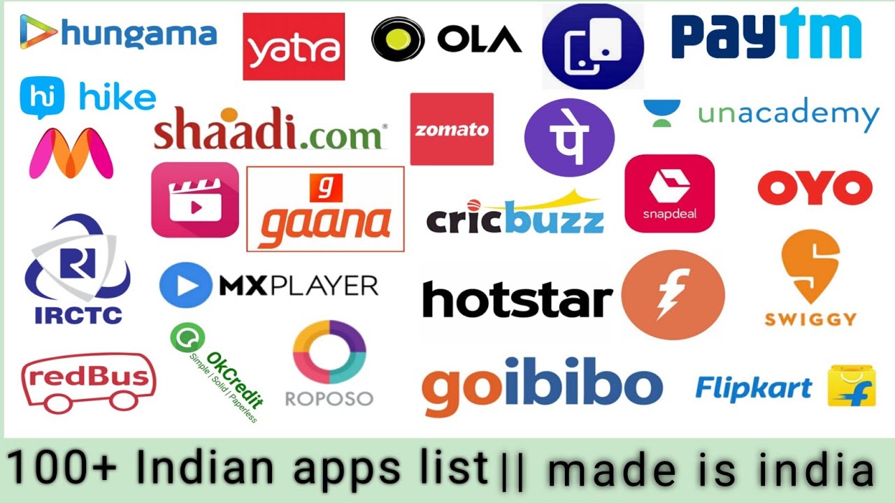 100+ Indian Apps 2020 List || Made In Indian Application - YouTube