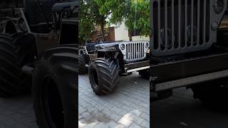 Modified open jeep || willys jeep with monster tyres