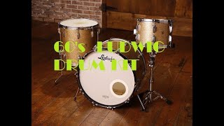 Vintage 60's ludwig drum kit sound check