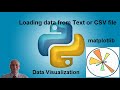 Matplotlib Beginners Tutorial - loading Data from Text or CSV file | matplotlib