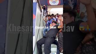 Bhojpuri superstar Khesari Lal Yadav at the stadium in Lucknow🔥 @KhesariMusicWorld  #viralvideo