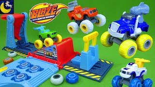 Blaze and the Monster Machines Toys Crusher Tune \u0026 Jump Garage Pickle Tires Mix and Match Playset
