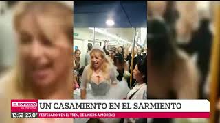 INSÓLITO: una PAREJA se CASÓ en el TREN SARMIENTO