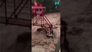 Horrific visuals of cloudburst in Dehradun's Tapkeshwar temple, flood enters temple premises