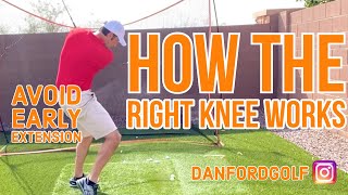 GOLF LESSON: Right knee movements into impact || Early Extension Fix