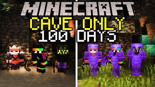 100 Players Simulate Civilization for 100 Days on my CAVE ONLY WORLD Minecraft SMP
