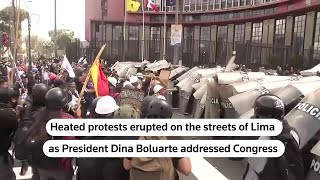 Peruvian protesters decry Boluarte's address to Congress