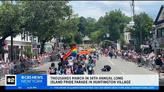 WATCH CBSNY: Thousands march in 34th annual Long Island Pride Parade in Huntington Village