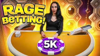 RAGE BETTING MY ENTIRE BALANCE ON VIP BLACKJACK! (RIGGED)