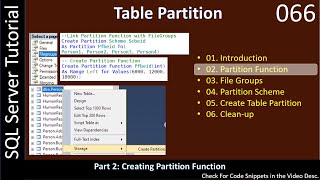 Table Partition | Part 2 - Creating Partition Function | SSMS TSQL Tutorial #66