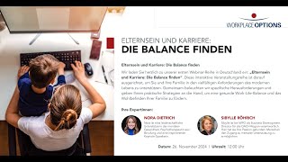 Elternsein und Karriere: Die Balance finden | WPO Webinars