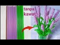 Lavender flower from Straw/Recycling ideas/ Bunga Lavender dari sedotan plastik / Prakarya sekolah