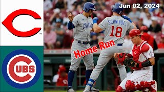 Reds vs Cubs [TODAY] Jun 02, 2024 Game Highlights | MLB Highlights | 2024 MLB Season