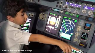 6-Year-Old Genius Kid Becomes Etihad Airways Pilot for a Day