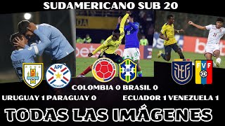 COLOMBIA-BRASIL, URUGUAY-PARAGUAY, ECUADOR-VENEZUELA. TODAS LAS IMÁGENES SUDAMERICANO SUB 20