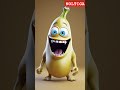 3d Monster banana animated laugh