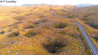 空撮　山口県美祢市「秋吉台」カルスト台地　Aerial Shoot above Karst Plateau in Akiyoshidai, Yamaguchi, Japan