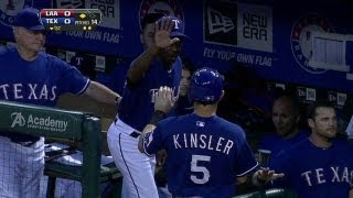 LAA@TEX: Rios opens the scoring with an RBI forceout