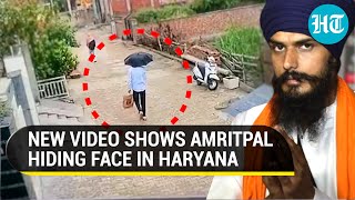 Watch Amritpal hiding under umbrella in Haryana; Cops reveal Khalistan preacher built firing range