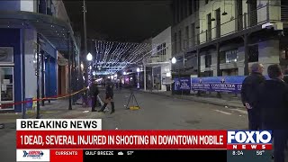 1 killed, multiple injured in downtown Mobile shooting