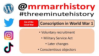 Three Minute History - conscription in World War One