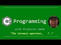 C++ The conditional  (ternary) operator (? :) // an effective if statement alternative