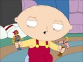 Stewie plays with action figures