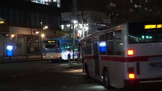 鷺沼駅　東急復刻塗装エアロスター\u0026川崎市バス　ブルハイ発車