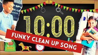 Clean up in Funky Style! 10 Minute Countdown Timer with Catchy Cleanup Song for Kids and Grown-Ups