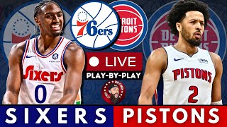 Philadelphia 76ers vs Detroit Pistons Play-By-Play \u0026 Live Scoreboard