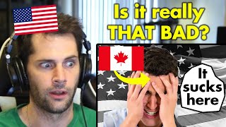 American Reacts to Canadians Living in the USA (and their opinions on it)
