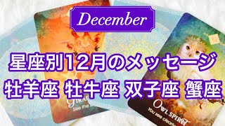 【星座別12月後半＆冬至のメッセージ】牡羊座♈️牡牛座♉️双子座♊️蟹座♋️ / オラクルカード