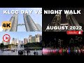 [4K] KLCC Petronas Twin Towers Walking Tour Day And Night | With Captions | Relaxing Music