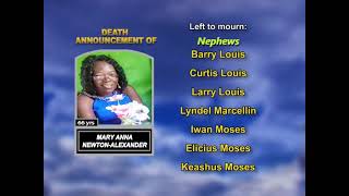 Mary Anna Newton-Alexander ~ Long Obituary