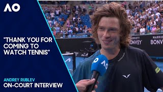 Andrey Rublev On-Court Interview | Australian Open 2024 First Round