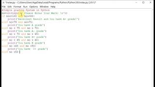 Simple grading System in Python