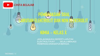 PEMBAHASAN SOAL LARUTAN ELEKTROLIT DAN NON ELEKTROLIT