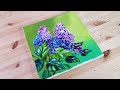 how to paint lilac acrylic painting for beginner simple flowers 아크릴화 48