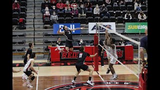 Nick Glynn (number 2) UNB men's Volleyball OUTSIDE HITTER highlights.