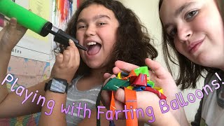 Playing with Farting Balloons! Ft. Linnea | Quincertainment !