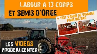 Labour 13 corps - 460 CV | MF300cv + Valtra 160cv | charrue Goizin | Kuhn Combiliner