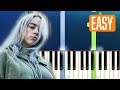 Billie Eilish - xanny (100% EASY PIANO TUTORIAL)