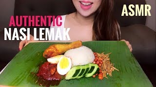 ASMR Homemade NASI LEMAK / Fragrant RICE | Malaysian Food | RECIPE \u0026 Eating Sounds (No Talking)