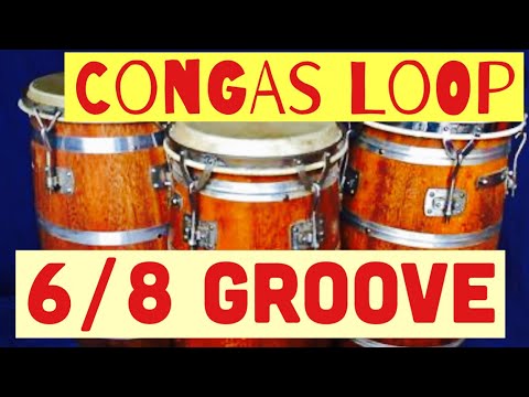 6/8 Conga Groove - 3/4 Loop - Conga Tumba Bongos Rhythm For Training ...