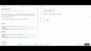 LeetCode: 704. Binary Search - JavaScript