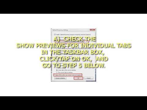 Как включить или отключить просмотр отдельных вкладок в Internet Explorer на панели задач Windows