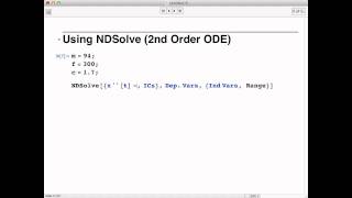 Using Mathematica's NDSolve